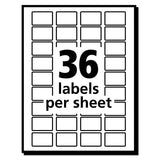 Avery® Removable Multi-Use Labels, Inkjet/Laser Printers, 0.5 x 0.75, White, 36/Sheet, 28 Sheets/Pack, (5418) (AVE05418) Pack of 1000