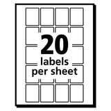 Avery® Removable Multi-Use Labels, Inkjet/Laser Printers, 1 x 0.75, White, 20/Sheet, 50 Sheets/Pack, (5428) (AVE05428) Pack of 1000