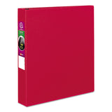 Avery® Durable Non-View Binder with DuraHinge and Slant Rings, 3 Rings, 1.5" Capacity, 11 x 8.5, Red (AVE27202) Each