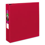 Avery® Durable Non-View Binder with DuraHinge and Slant Rings, 3 Rings, 2" Capacity, 11 x 8.5, Red (AVE27203) Each