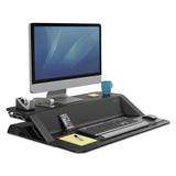Fellowes® Lotus Sit-Stands Workstation, 32.75" x 24.25" x 5.5" to 22.5", Black (FEL0007901) Each