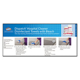 Clorox Healthcare® Dispatch Cleaner Disinfectant Towels, 1-Ply, 6.75 x 8, Unscented, White, 150/Canister, 8 Canisters/Carton (CLO69150) 8 Canisters of 150