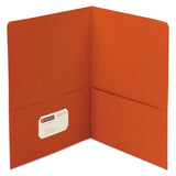 Smead™ Two-Pocket Folder, Textured Paper, 100-Sheet Capacity, 11 x 8.5, Orange, 25/Box (SMD87858) 1 Pack of 25