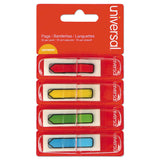 Universal® Page Flags, Assorted Colors, 35 Flags/Dispenser, 4 Dispensers/Pack (UNV99004) Pack of 2