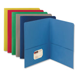 Smead™ Two-Pocket Folder, Textured Paper, 100-Sheet Capacity, 11 x 8.5, Assorted, 25/Box (SMD87850) 1 Pack of 25