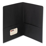 Smead™ Two-Pocket Folder, Textured Paper, 100-Sheet Capacity, 11 x 8.5, Black, 25/Box (SMD87853) 1 Pack of 25