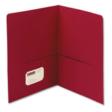Smead™ Two-Pocket Folder, Textured Paper, 100-Sheet Capacity, 11 x 8.5, Red, 25/Box (SMD87859) 1 Pack of 25