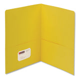Smead™ Two-Pocket Folder, Textured Paper, 100-Sheet Capacity, 11 x 8.5, Yellow, 25/Box (SMD87862) 1 Pack of 25