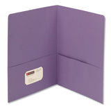 Smead™ Two-Pocket Folder, Textured Paper, 100-Sheet Capacity, 11 x 8.5, Lavender, 25/Box (SMD87865) 1 Pack of 25