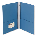 Smead™ 2-Pocket Folder with Tang Fastener, 0.5" Capacity, 11 x 8.5, Blue, 25/Box (SMD88052) 1 Pack of 25