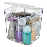 deflecto® Stackable Caddy Organizer, Small, Plastic, 4.33 x 4 x 4.38, White (DEF29101CR) Each