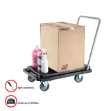deflecto® Heavy-Duty Platform Cart, 300 lb Capacity, 21 x 32.5 x 37.5, Black (DEFCRT550004) Each