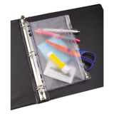 Oxford™ Zippered Ring Binder Pocket, 6 x 9.5, Clear (OXF68599) 1 Case of 1