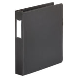 Universal® Deluxe Non-View D-Ring Binder with Label Holder, 3 Rings, 1.5" Capacity, 11 x 8.5, Black (UNV20771) Each