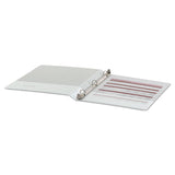Universal® Economy Round Ring View Binder, 3 Rings, 0.5" Capacity, 11 x 8.5, White (UNV20952) Each