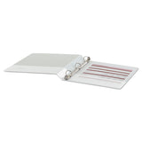 Universal® Economy Round Ring View Binder, 3 Rings, 1" Capacity, 11 x 8.5, White (UNV20962) Each