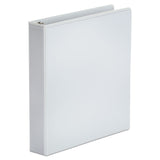 Universal® Economy Round Ring View Binder, 3 Rings, 1.5" Capacity, 11 x 8.5, White (UNV20972) Each