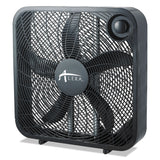 Alera® 3-Speed Box Fan, Black (ALEFANBX20B) Each