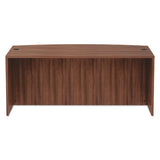 Alera® Alera Valencia Series Bow Front Desk Shell, 71" x 41.38" x 29.63", Modern Walnut (ALEVA227236WA) Each