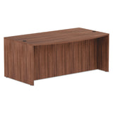 Alera® Alera Valencia Series Bow Front Desk Shell, 71" x 41.38" x 29.63", Modern Walnut (ALEVA227236WA) Each