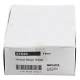 SICURIX® SICURIX Badge Holder, Vertical, 2.75 x 4.13, Clear, 12/Pack (BAU67820) Pack of 12