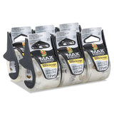 Duck® MAX Packaging Tape with Dispenser, 1.5" Core, 1.88" x 22 yds, Crystal Clear, 6/Box (DUC284983) Pack of 6