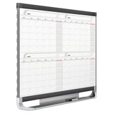 Quartet® Prestige 2 Magnetic Total Erase Four-Month Calendar, 36 x 24, White Surface, Graphite Fiberboard/Plastic Frame (QRT4MCP23P2) Each