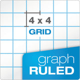 Ampad® Quad Double Sheet Pad, Quadrille Rule (4 sq/in), 100 White 8.5 x 11.75 Sheets (TOP20210) 1 Pad