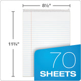 TOPS™ Docket Ruled Wirebound Pad with Cover, Wide/Legal Rule, Blue Cover, 70 White 8.5 x 11.75 Sheets (TOP63631) Each
