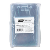 SICURIX® Sicurix Proximity Badge Holder, Vertical, 2 1/2w x 4 1/2h, Clear, 50/Pack (BAU47820) Pack of 50