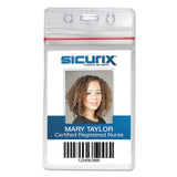 SICURIX® Sealable Cardholder, Vertical, 2.62 x 3.75, Clear, 50/Pack (BAU47840) Pack of 50