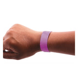 SICURIX® Security Wristbands, Sequentially Numbered, 10" x 0.75", Purple, 100/Pack (BAU85014) Pack of 100