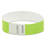 SICURIX® Security Wristbands, Sequentially Numbered, 10" x 0.75", Green, 100/Pack (BAU85060) Pack of 100