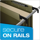 Pendaflex® SureHook Hanging Pocket File, Letter Size, 1/5-Cut Tabs, Standard Green, 4/Pack (PFX09217) Pack of 4