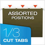 Pendaflex® Standard Green Hanging Folders, Legal Size, 1/3-Cut Tabs, Standard Green, 25/Box (PFX81621) Box of 25