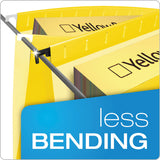 Pendaflex® SureHook Hanging Folders, Legal Size, 1/5-Cut Tabs, Yellow, 20/Box (PFX615315YEL) Box of 20