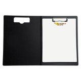 Mobile OPS® Portfolio Clipboard with Low-Profile Clip, Portrait Orientation, 0.5" Clip Capacity, Holds 8.5 x 11 Sheets, Black (BAU61634) Each