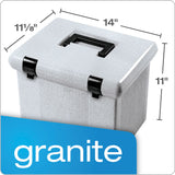 Pendaflex® Portable File Boxes, Letter Files, 13.88" x 14" x 11.13", Granite (PFX41747) Each