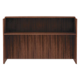 Alera® Alera Valencia Series Reception Desk with Transaction Counter, 71" x 35.5" x 42.5", Modern Walnut (ALEVA327236WA) Each