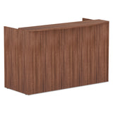 Alera® Alera Valencia Series Reception Desk with Transaction Counter, 71" x 35.5" x 42.5", Modern Walnut (ALEVA327236WA) Each