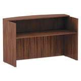Alera® Alera Valencia Series Reception Desk with Transaction Counter, 71" x 35.5" x 42.5", Modern Walnut (ALEVA327236WA) Each
