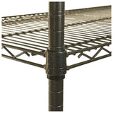 Alera® Wire Shelving Starter Kit, Four-Shelf, 36w x 18d x 72h, Black Anthracite (ALESW503618BA) Each