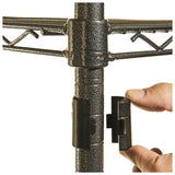 Alera® Wire Shelving Starter Kit, Four-Shelf, 36w x 18d x 72h, Black Anthracite (ALESW503618BA) Each