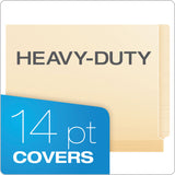 Pendaflex® Manila Laminated Spine Shelf File Folders, Straight Tabs, Letter Size, Manila, 50/Box (PFX11230) Box of 50