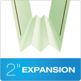 Pendaflex® Heavy-Duty Pressboard Folders with Embossed Fasteners, 1/3-Cut Tabs, 2" Expansion, 2 Fasteners, Letter Size, Green, 25/Box (PFX17181) Each