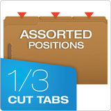 Pendaflex® Kraft Fastener Folders, 1/3-Cut Tabs, 2 Fasteners, Legal Size, Kraft Exterior, 50/Box (PFXFK312) Each