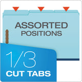 Pendaflex® Heavy-Duty Pressboard Folders with Embossed Fasteners, 1/3-Cut Tabs, 1" Expansion, 2 Fasteners, Legal Size, Blue, 25/Box (PFXFP313) Each