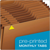 Pendaflex® Heavy-Duty Expanding File with Reinforced Flap, 12 Sections, Elastic Cord Closure, 1/3-Cut Tabs, Letter Size, Redrope (PFXR117MLHD) Each