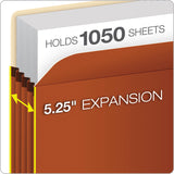 Pendaflex® Standard Expanding File Pockets, 5.25" Expansion, Letter Size, Red Fiber, 10/Box (PFX1534GOX) Box of 10