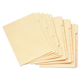 Oxford™ Write-On Tab Dividers, 5-Tab, 11 x 8.5, Manila, 20 Sets (OXF13V) Box of 20
